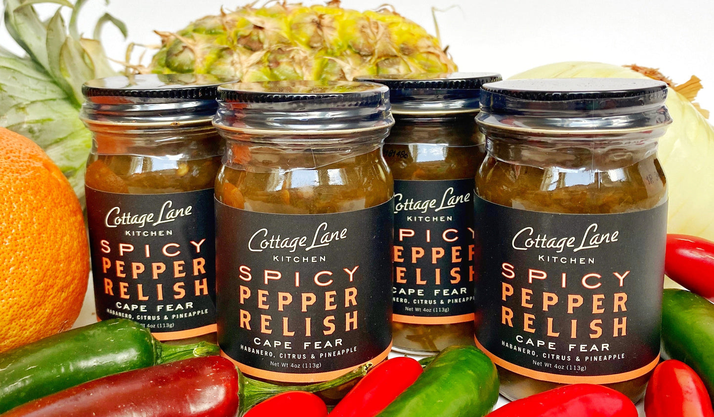 Cape Fear Spicy Pepper Relish is made with fresh ingredients