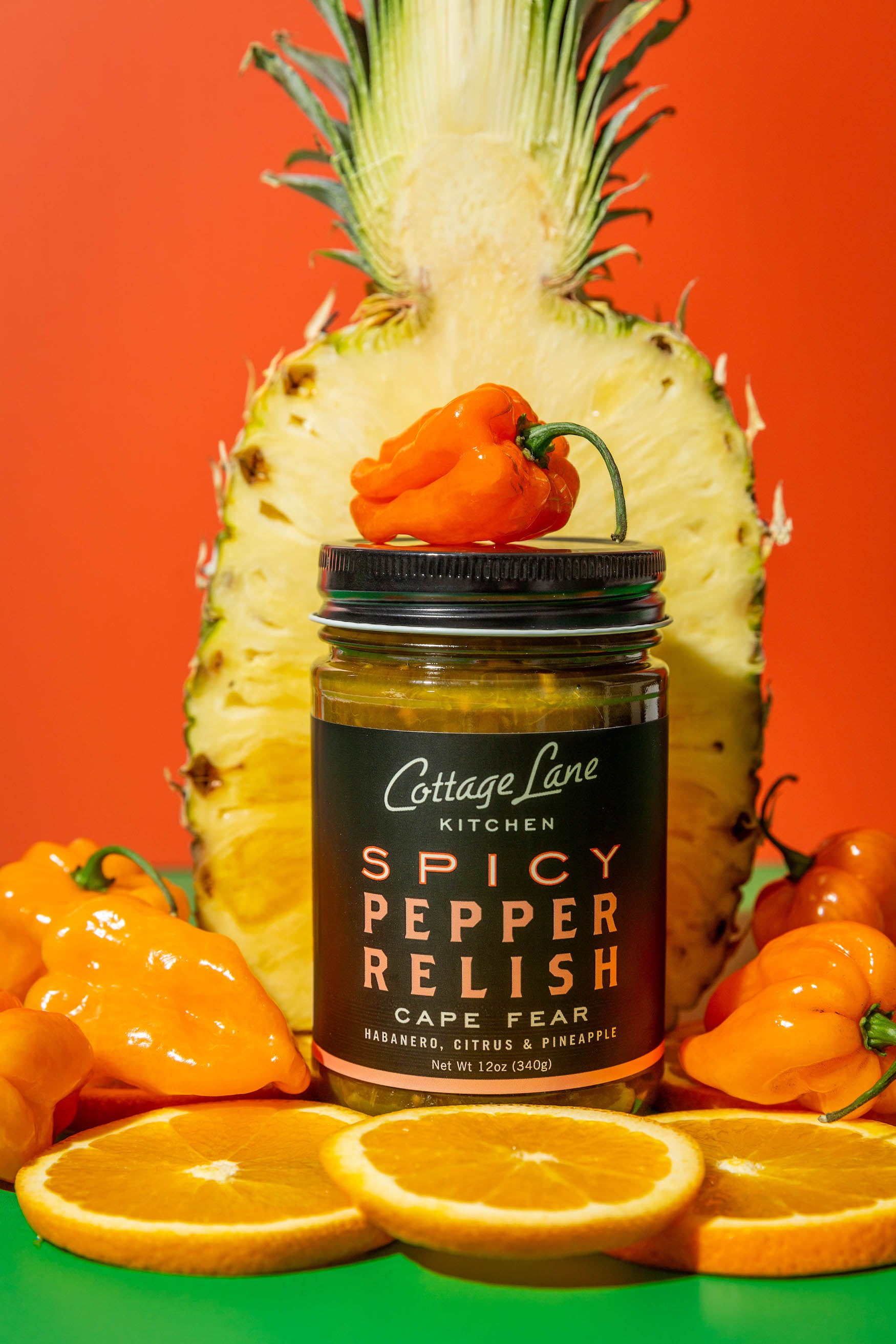 All fresh ingredients in Cape Fear Spicy Pepper relishes