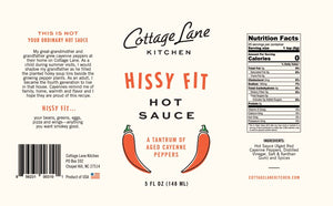 Hissy Fit Hot Sauce Label