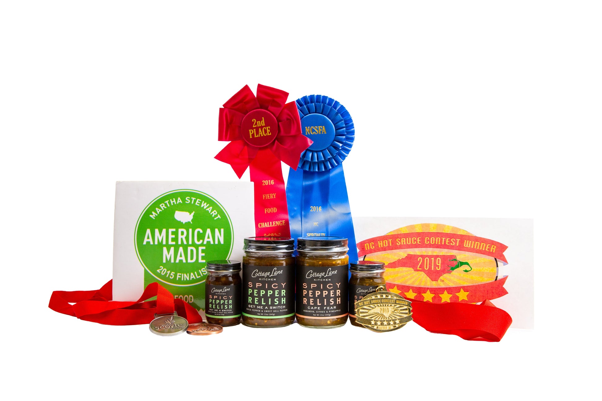 Multi-award winning southern sweet and spicy pepper relishes by Cottage Lane Kitchen