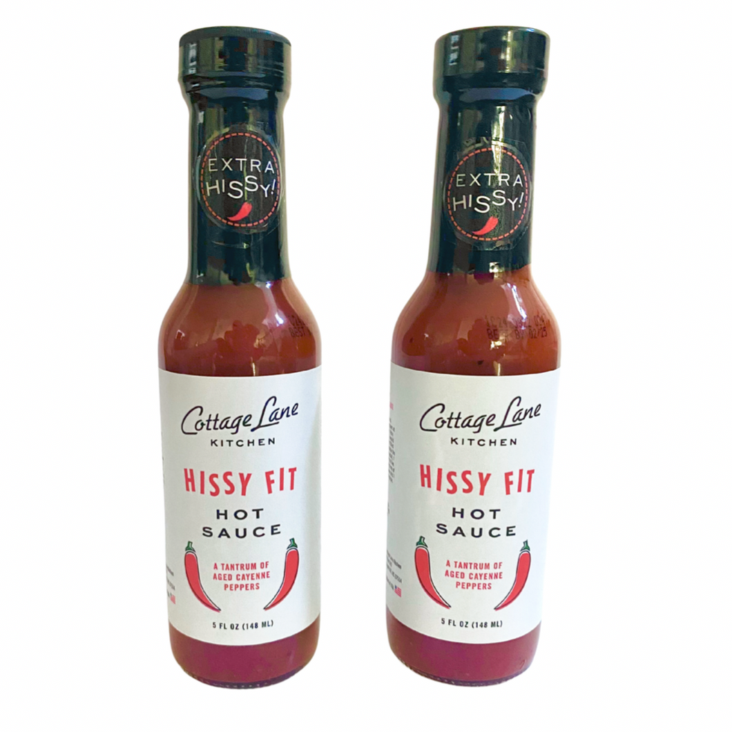 Two 5oz bottles of Extra Hissy Hissy Fit Hot Sauce