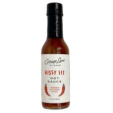 Two 5oz bottles of Hissy Fit Hot Sauce by Cottage Lane Kitchen
